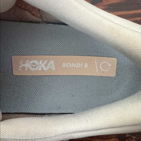 Hoka Women's Tan and Orange Bondi 8 - Picture 6 of 7
